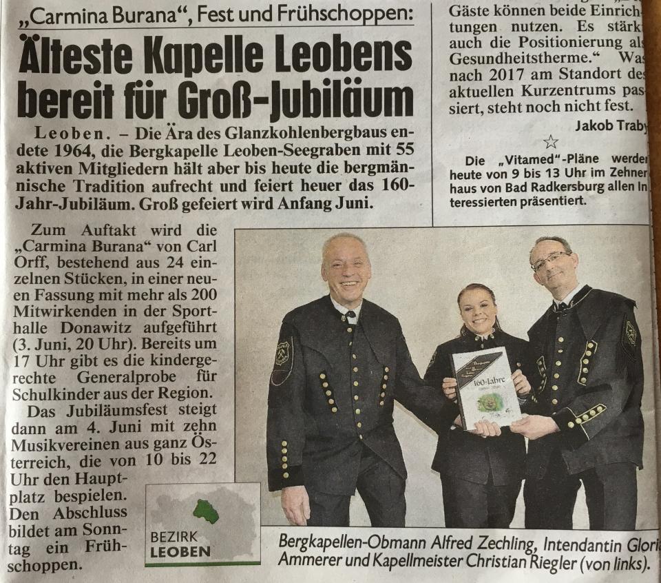 Älteste Kapelle Leoben bereit für Groß-Jubiläum